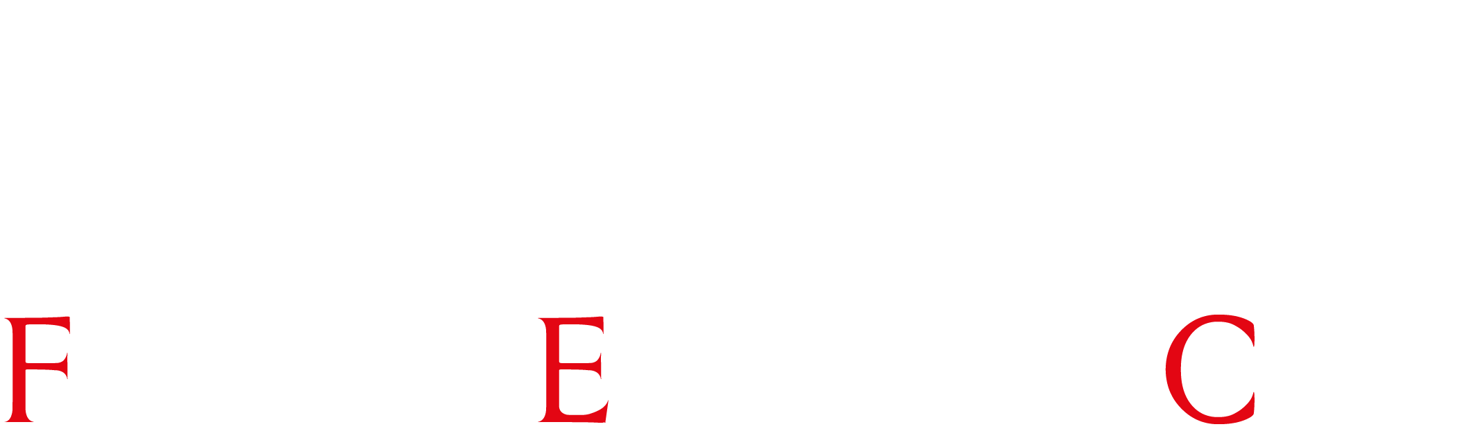 Logotipo tipográfico de Fondue's Escuela de Chefs en letras blancas y rojas.